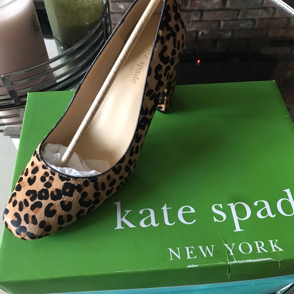 Kate Spade Leopard mini pumps